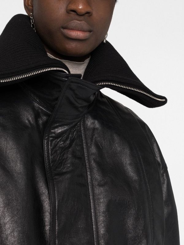 lemaire leather jacket