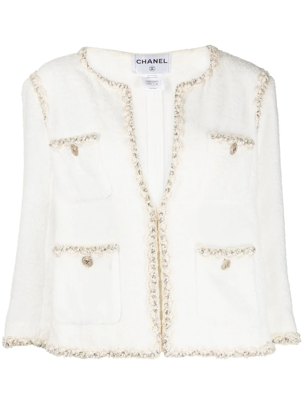 

Chanel Pre-Owned round-neck jacket - White