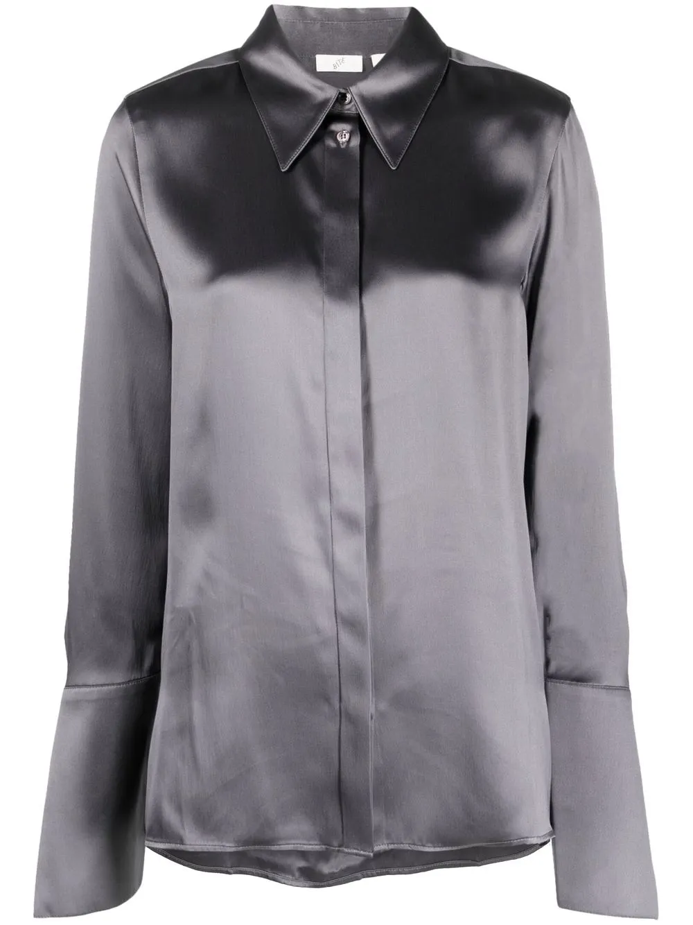 

BITE Studios pointed collar silk blouse - Grey