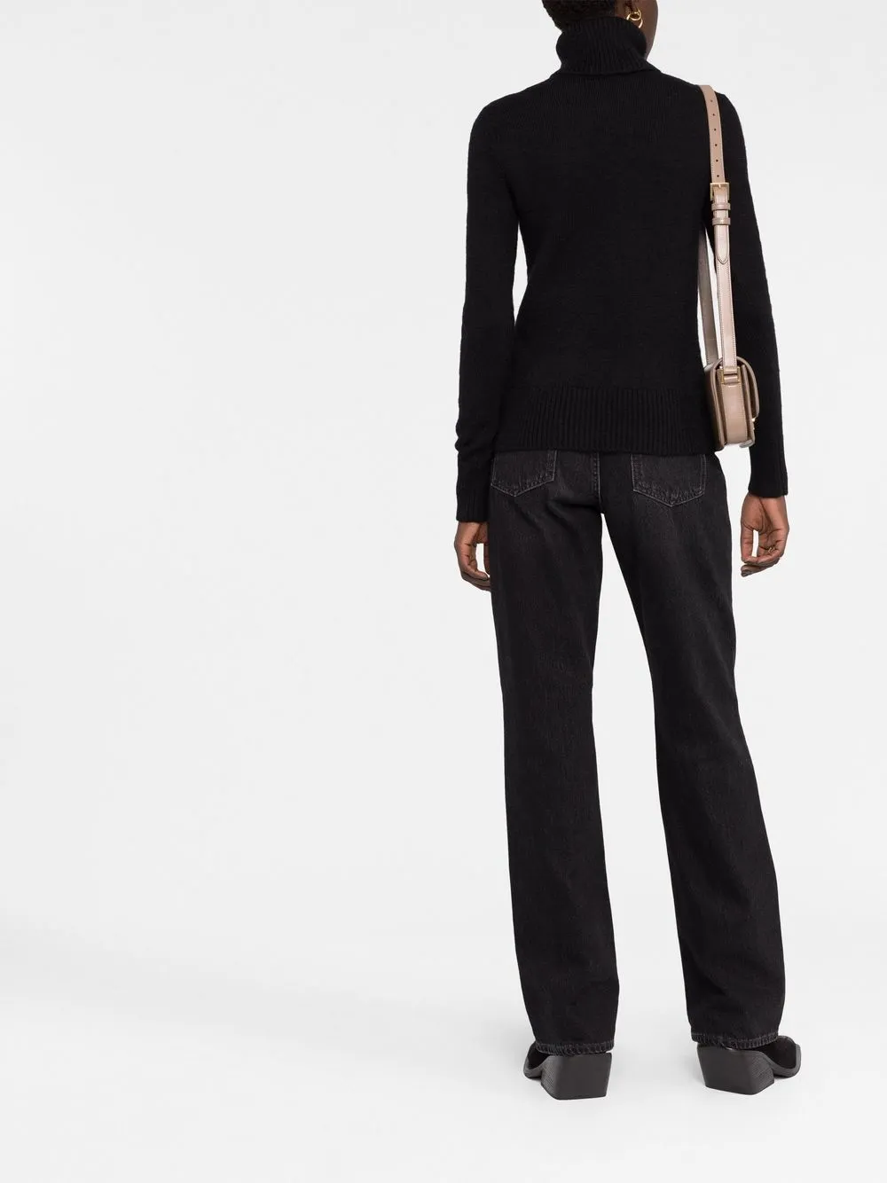 cut-out roll-neck jumper