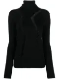 Saint Laurent cut-out roll-neck jumper - Black
