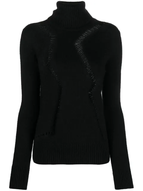 Saint Laurent Rollkragenpullover mit Cut-Out