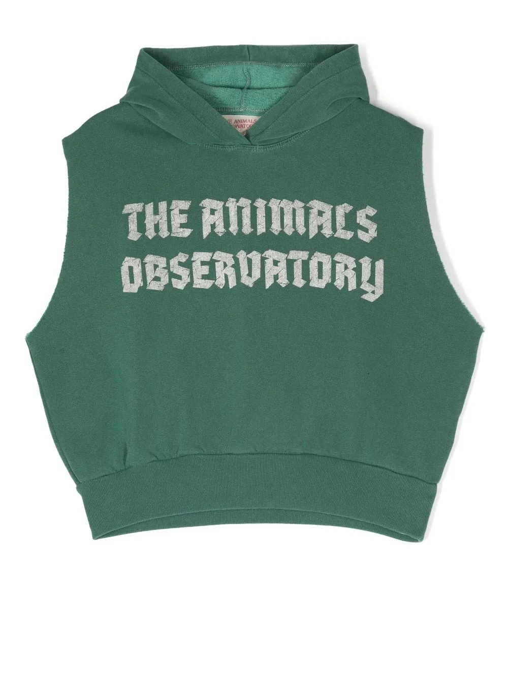 

The Animals Observatory hoodie sin mangas con logo estampado - Verde