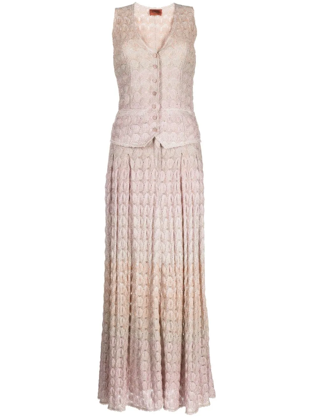 

Missoni Pre-Owned V-neck sleeveless dress - Pink