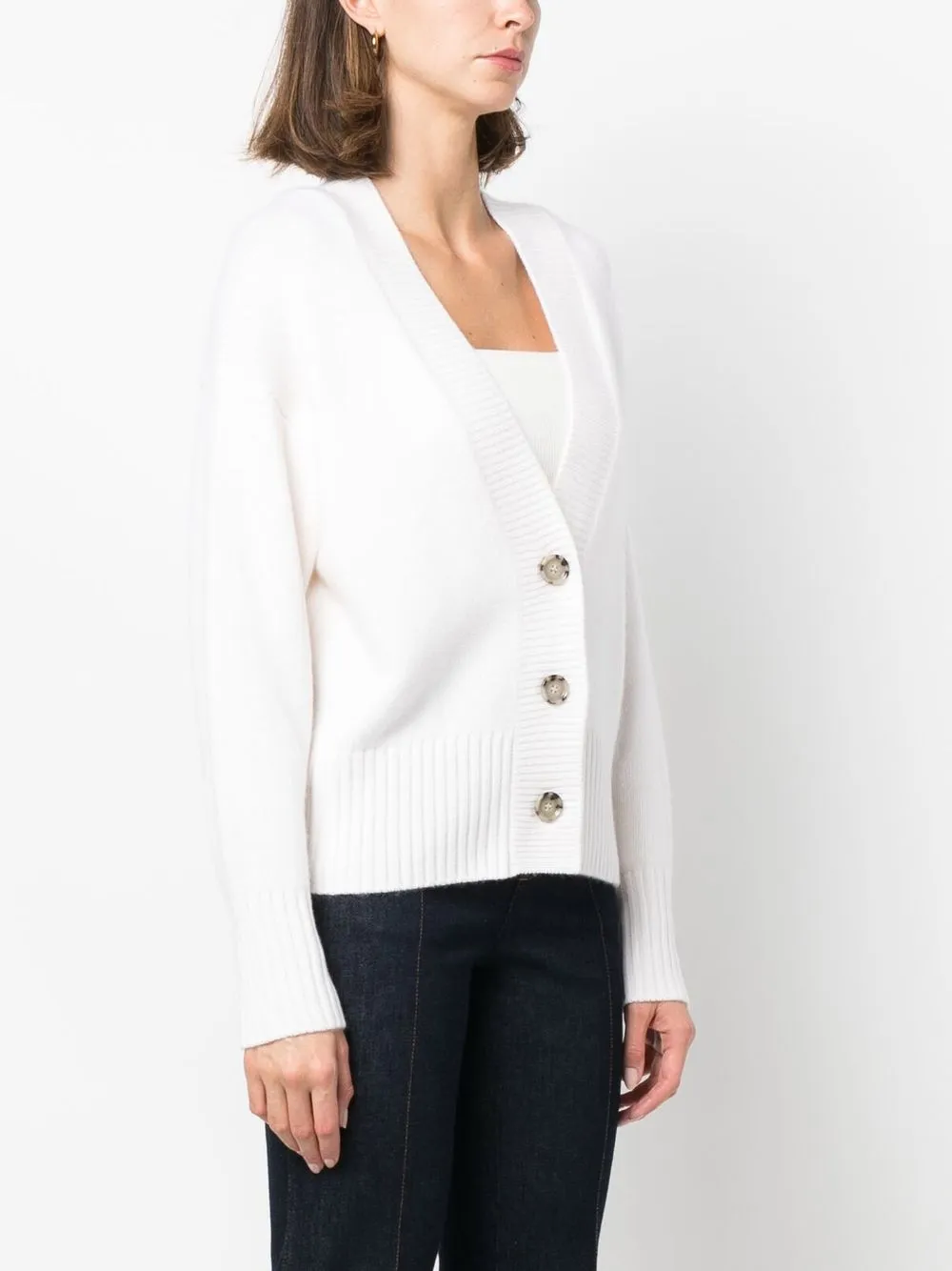 

Allude V-neck cashmere jumper - White