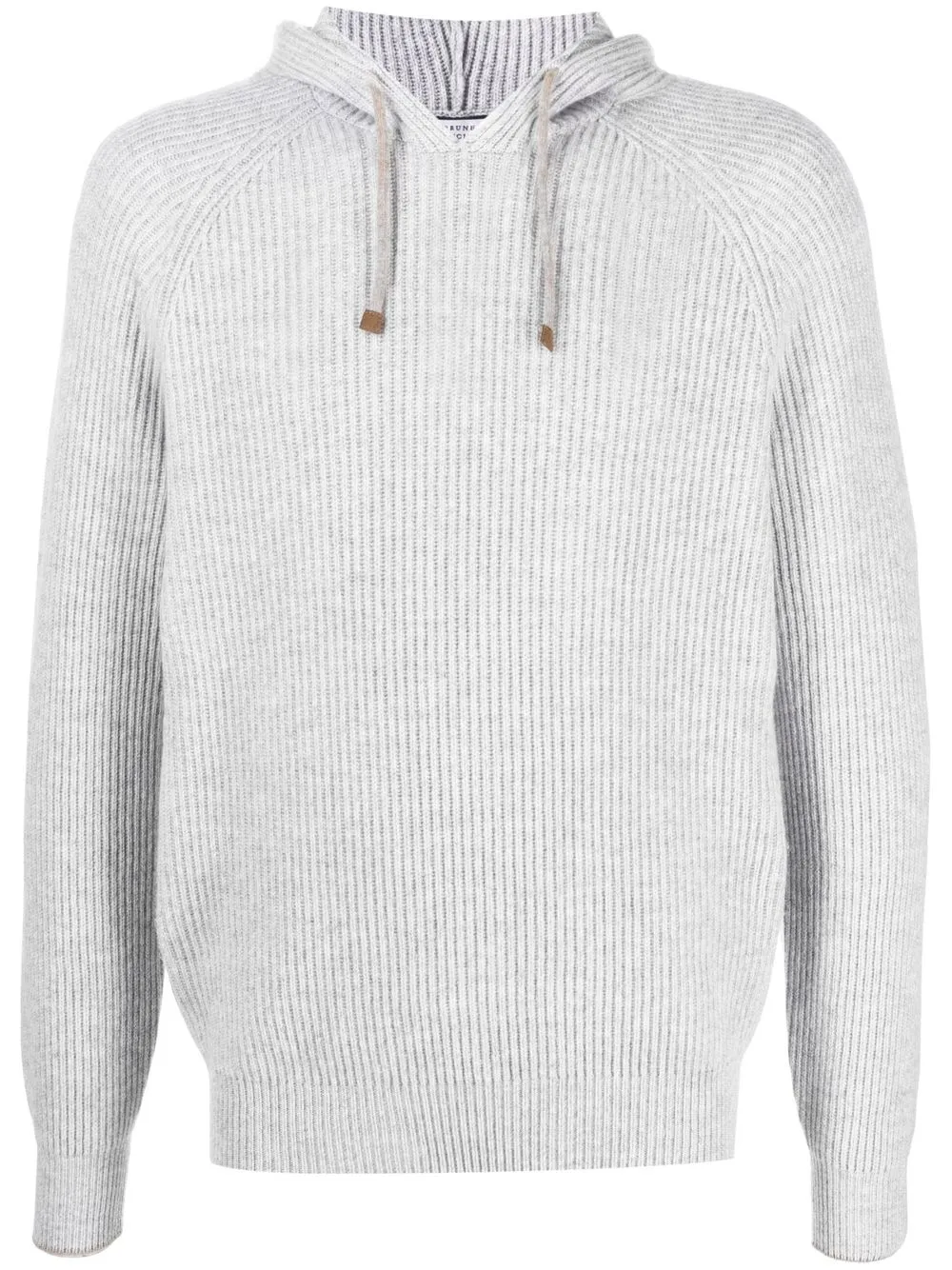 

Brunello Cucinelli knitted cashmere hoodie - Grey