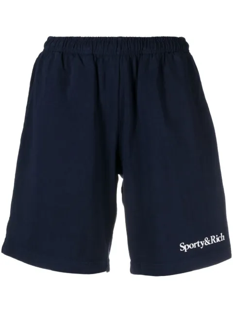 Sporty & Rich logo-print track shorts