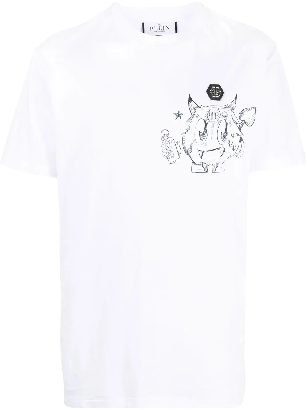 

Philipp Plein graphic-print short-sleeved T-shirt - Blanco