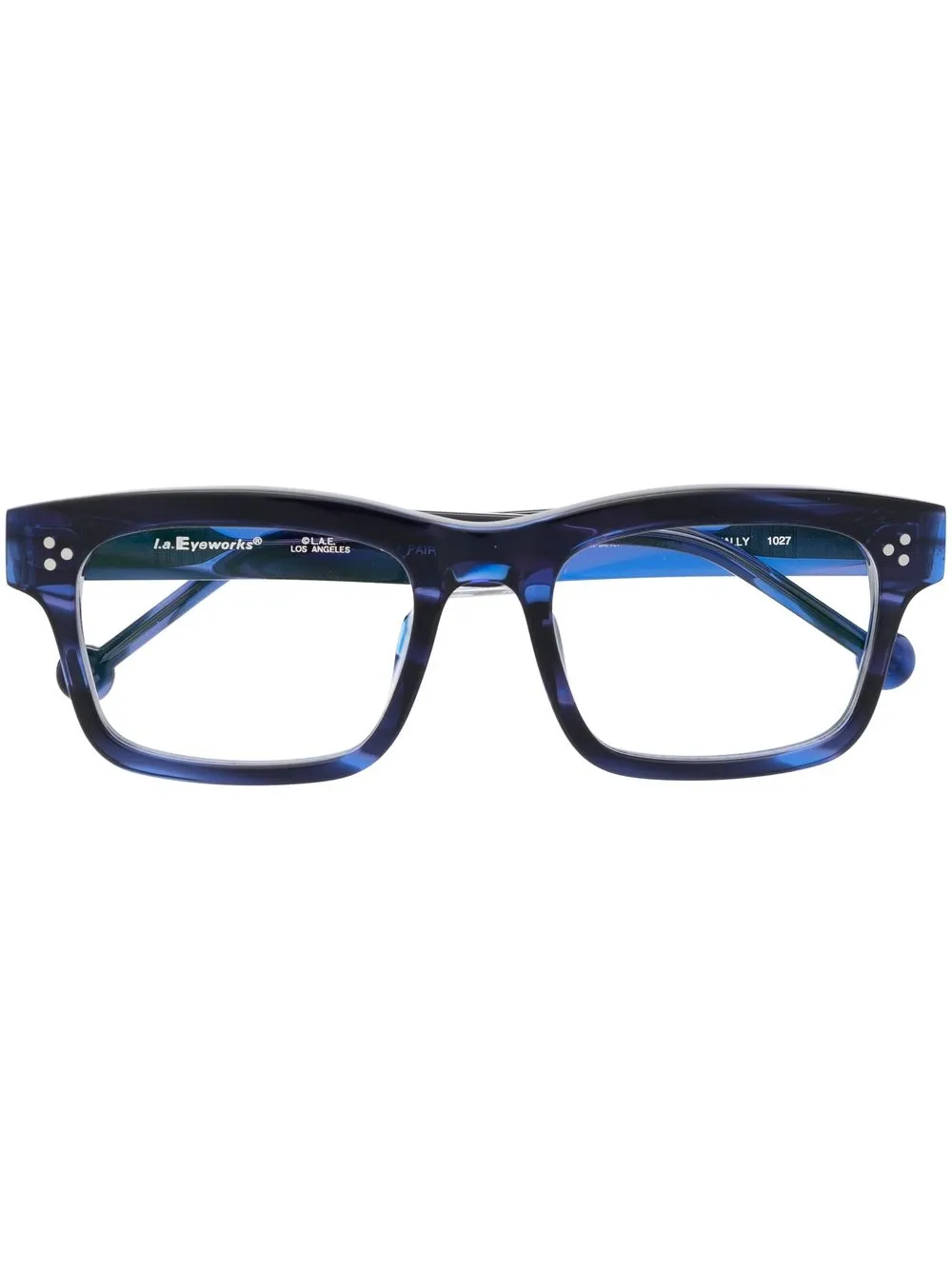 

L.A. EYEWORKS square-frame optical glasses - Blue