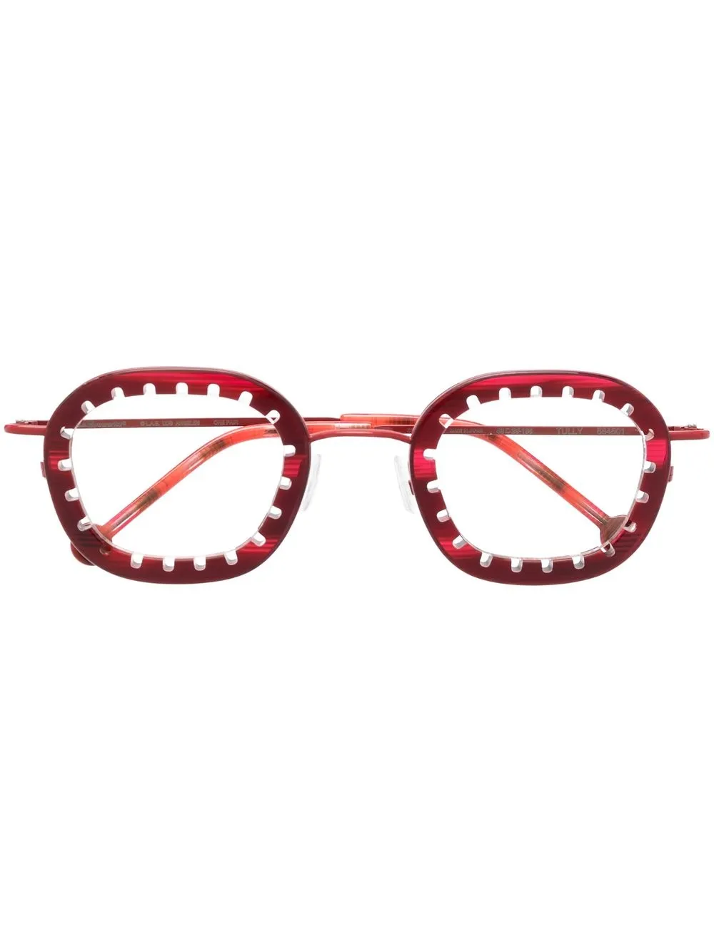 

L.A. EYEWORKS round-frame optical glasses - Red