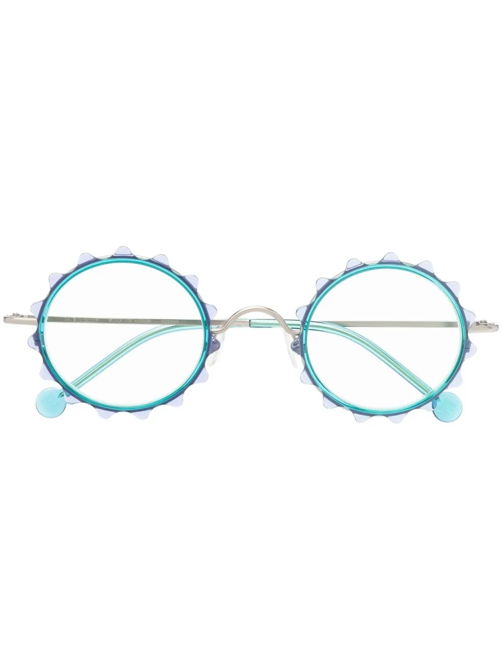 

L.A. EYEWORKS round-frame spike optical glasses - Blue
