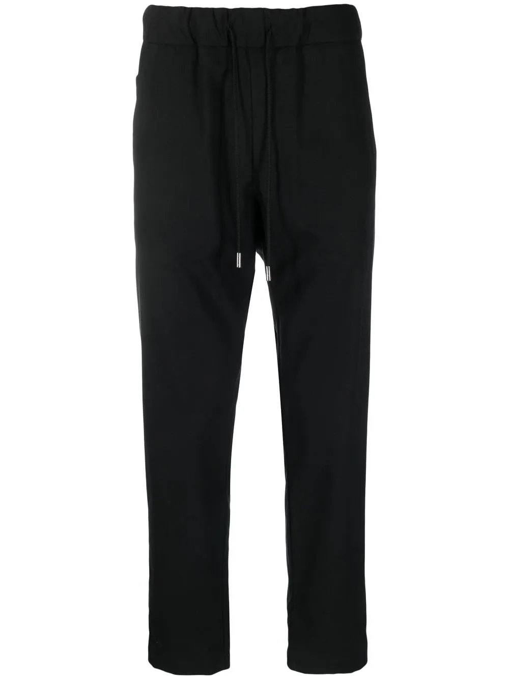 

costume national contemporary elasticated-waist cropped trousers - Black