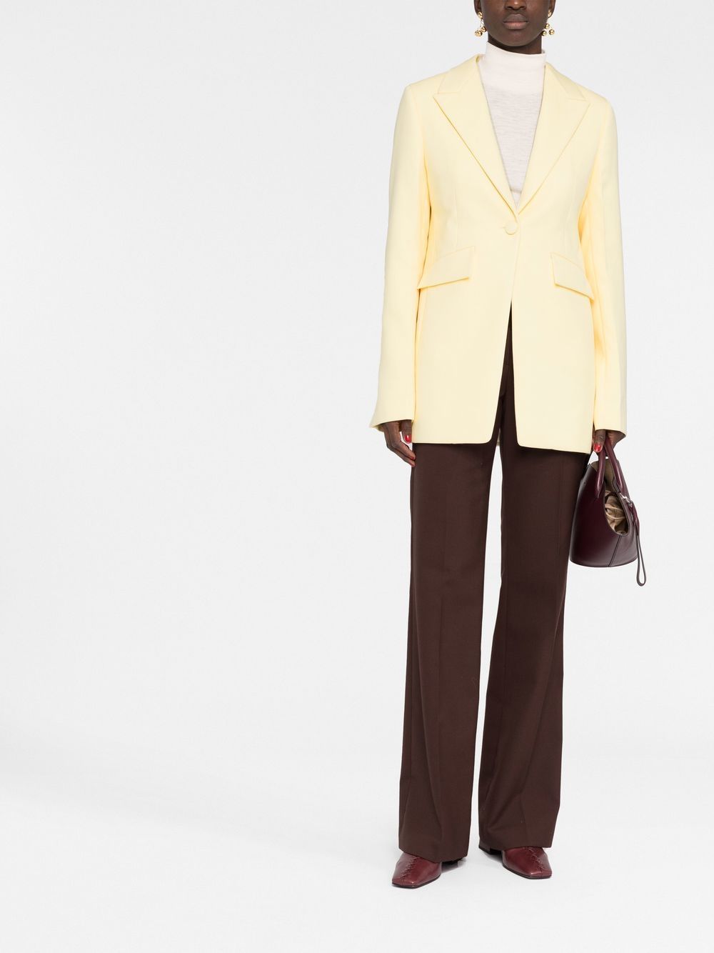 Jil Sander Blazer met enkele rij knopen - Beige