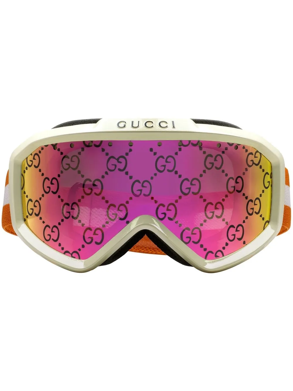 

Gucci Eyewear lentes de sol Guccissima estilo goggle - Blanco