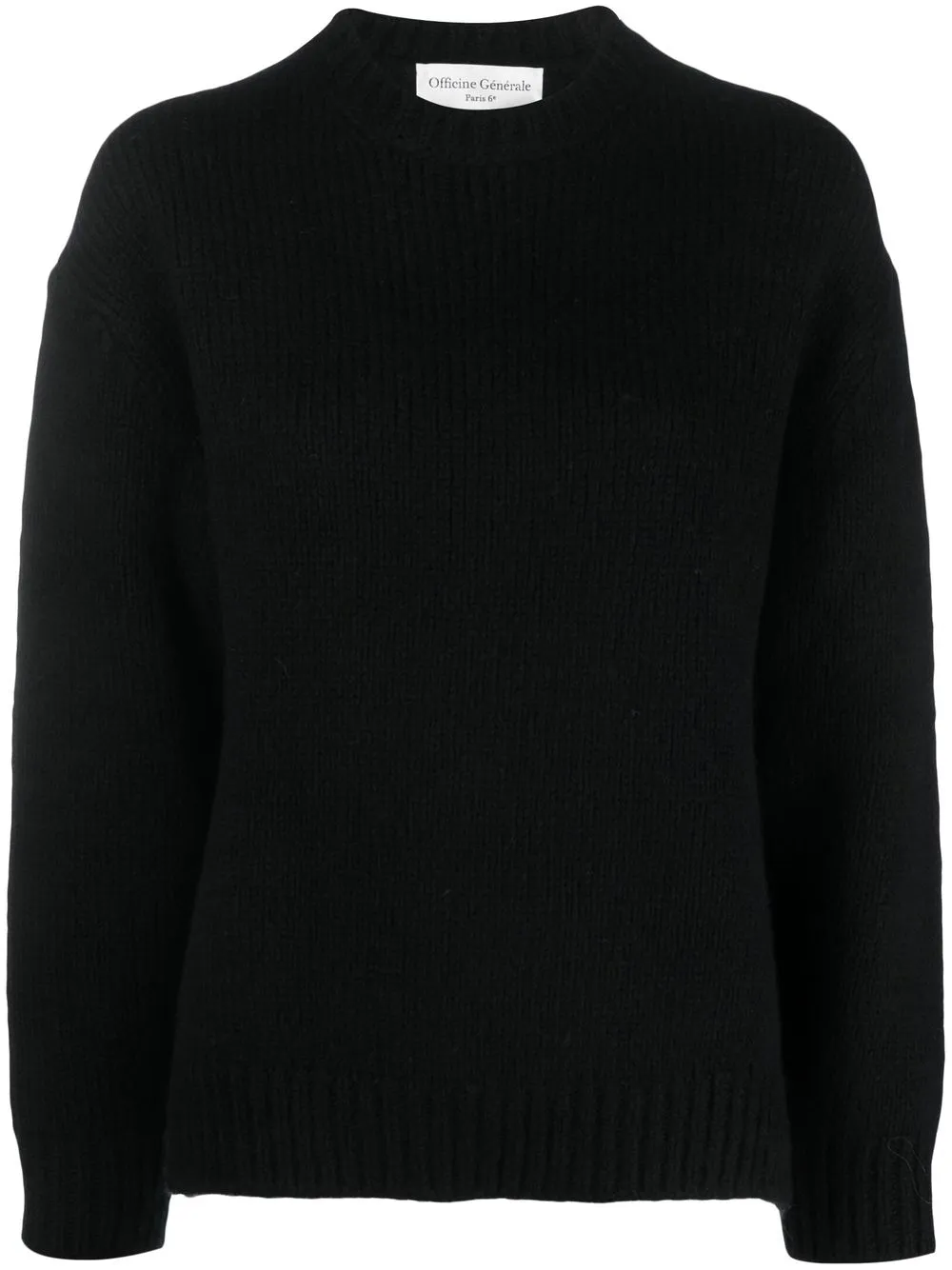 

Officine Generale round-neck knit jumper - Black