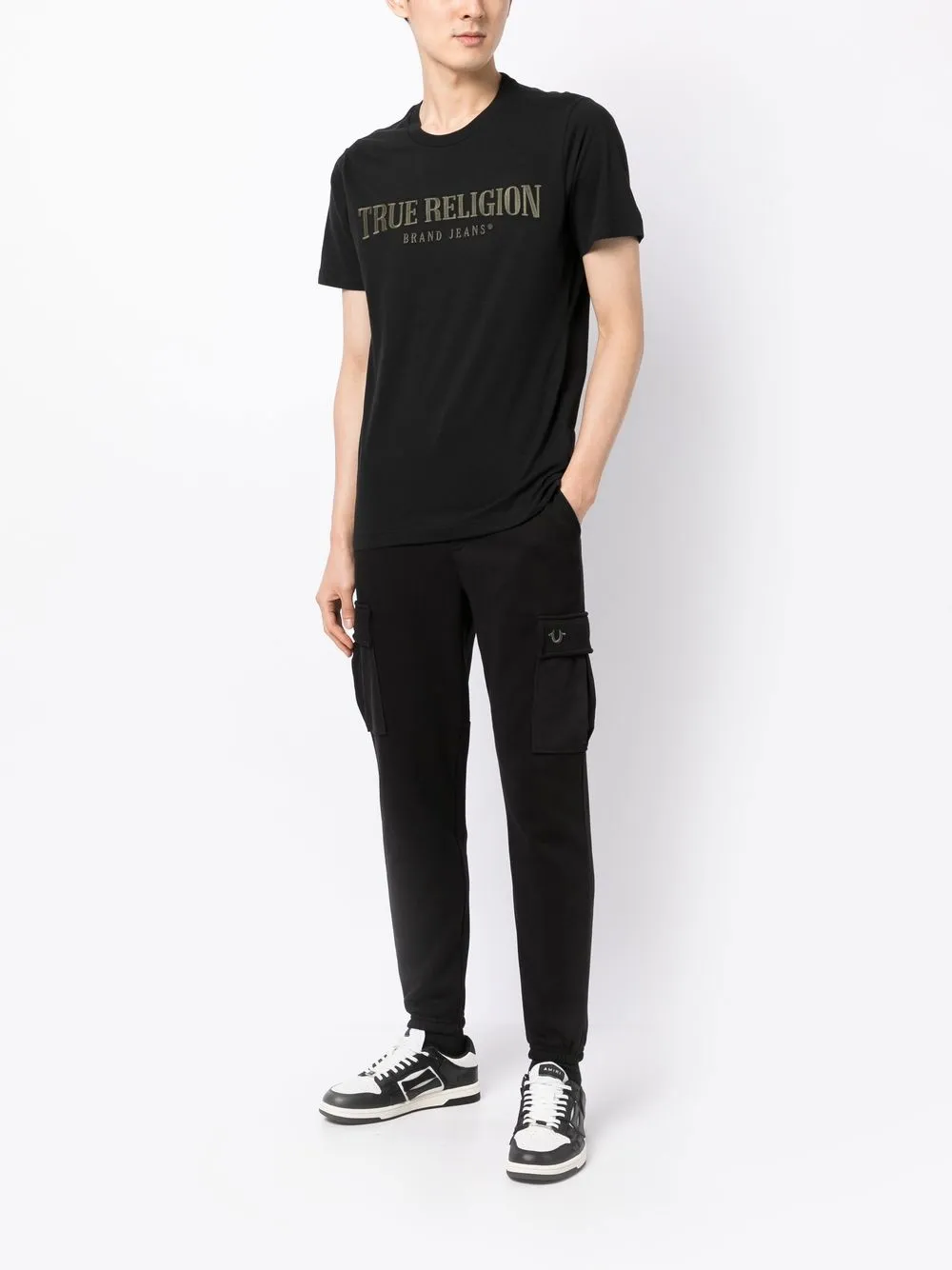 

True Religion cargo pocket track pants - Black