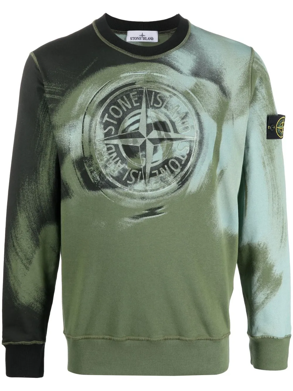 

Stone Island logo-print long-sleeve sweatshirt - Green