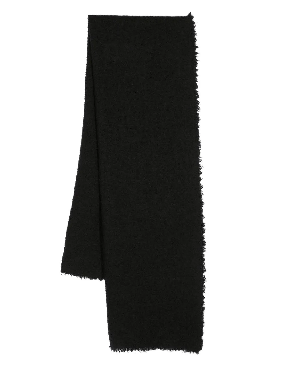 

Faliero Sarti frayed-edge scarf - Black