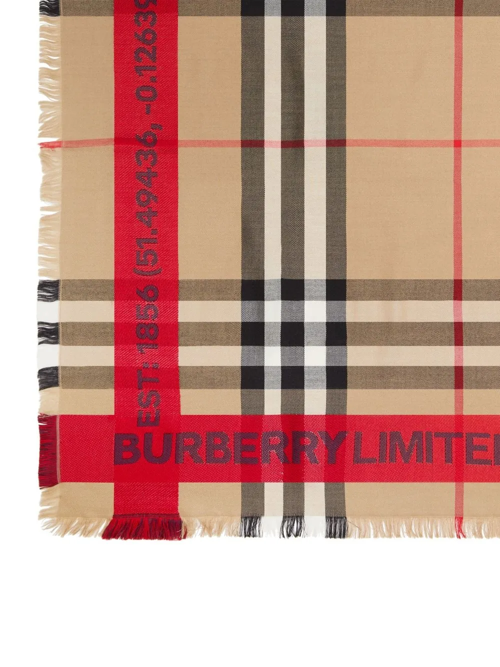 Burberry Montage Print Silk Wool Scarf In Neutrals