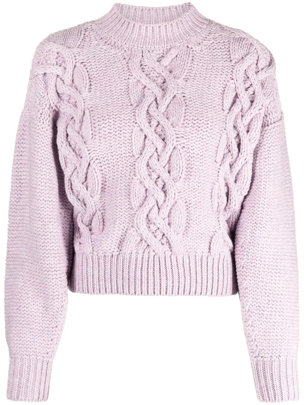 

IRO cable-knit round-neck jumper - Purple