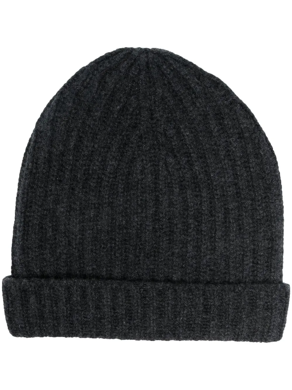 

Malo gorro de cachemira tejido canalé - Gris