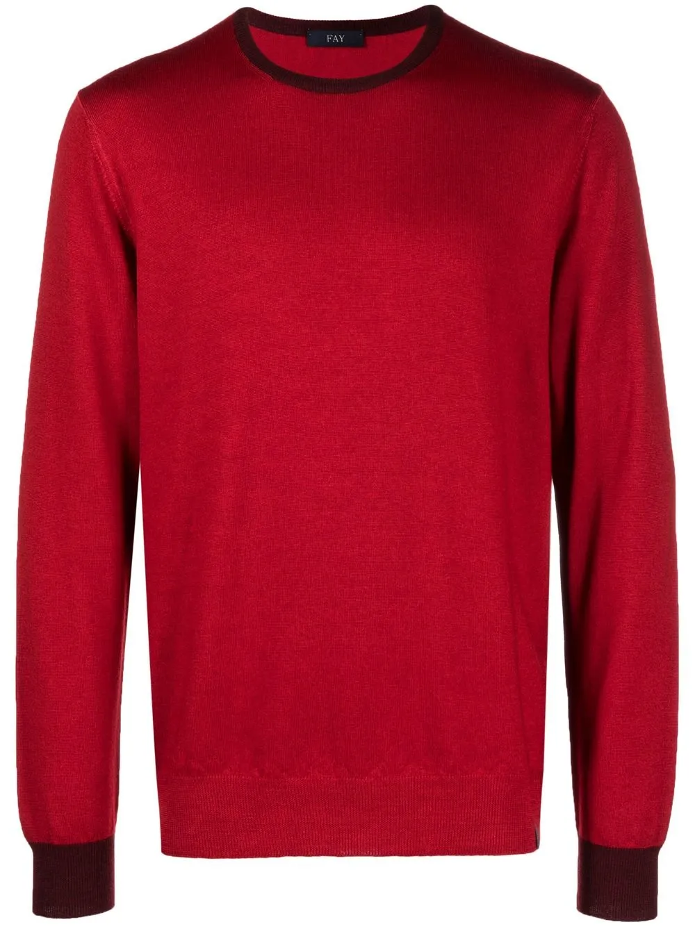 

Fay crew-neck virgin wool jumper - Red