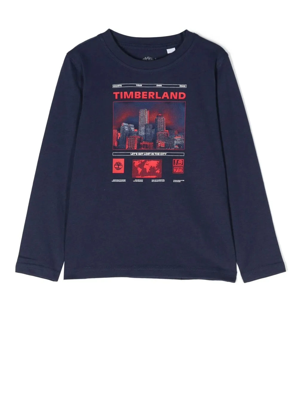 

Timberland Kids graphic print long-sleeve T-shirt - Blue