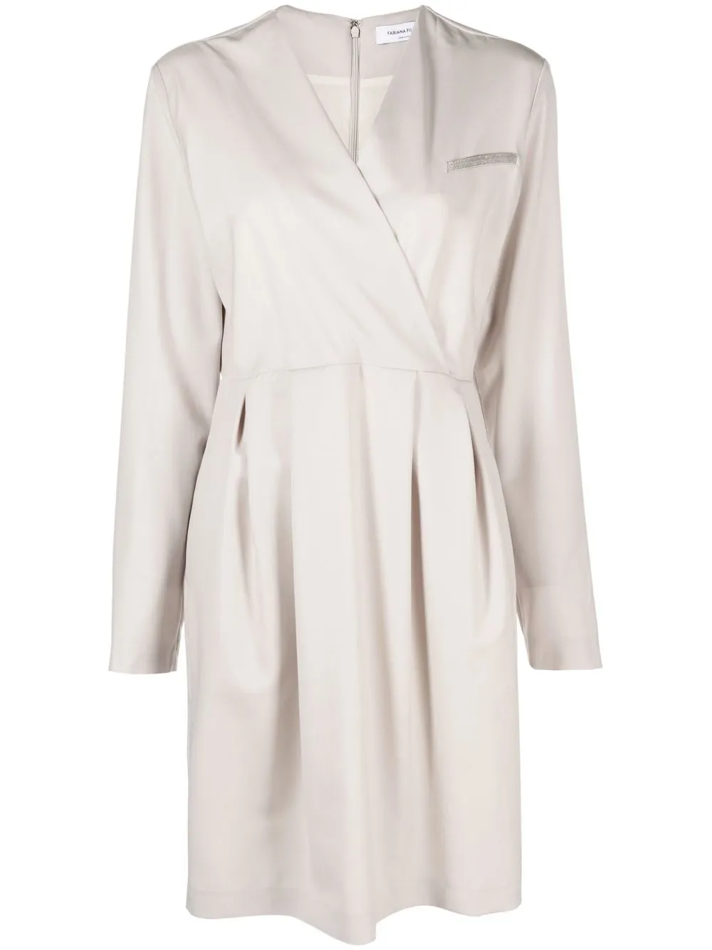 

Fabiana Filippi V-neck long-sleeve dress - Neutro