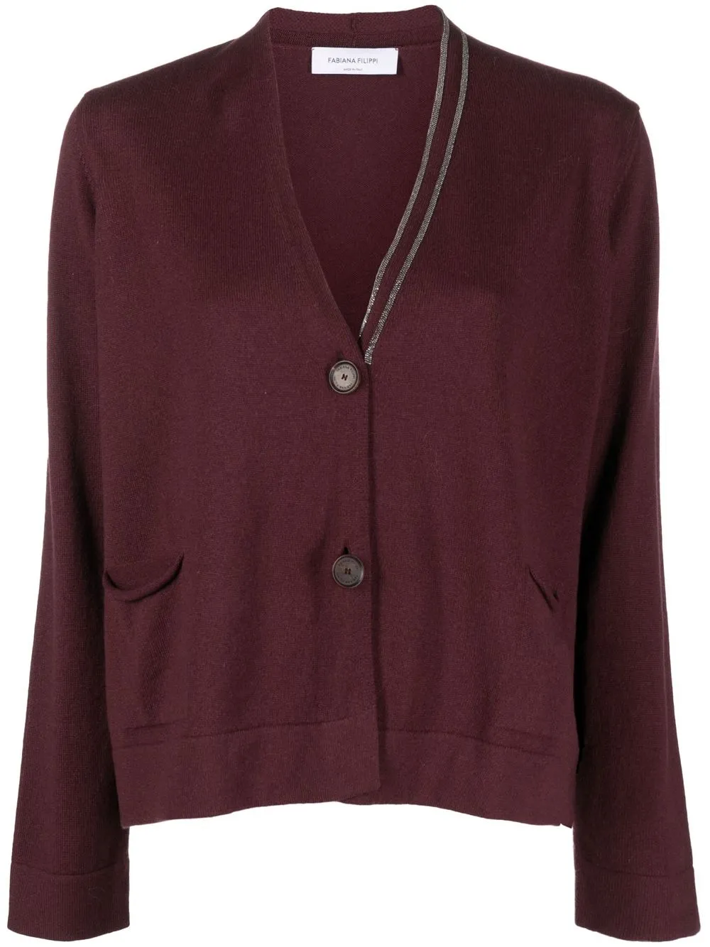 

Fabiana Filippi V-neck knit cardigan - Rojo