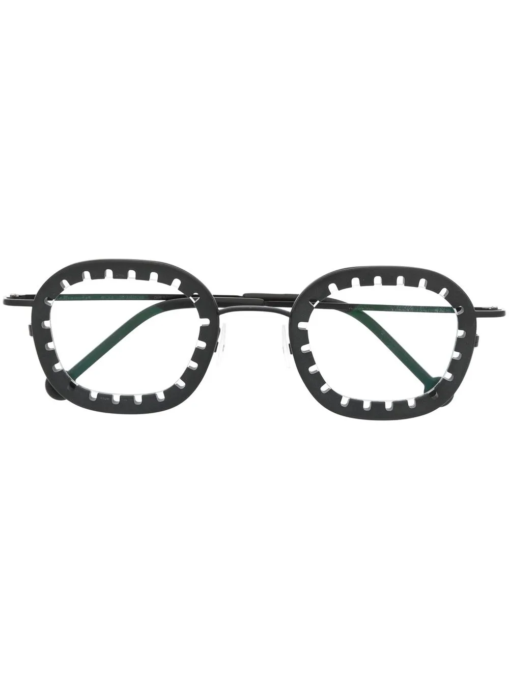 

L.A. EYEWORKS round-frame optical glasses - Black