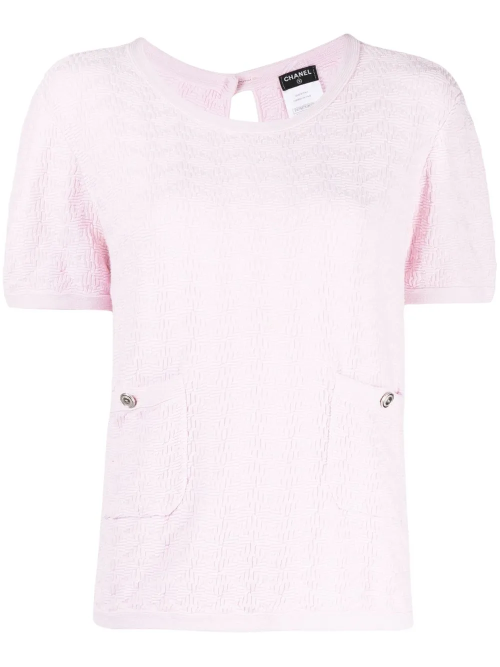 

CHANEL Pre-Owned round-neck cotton top - Pink