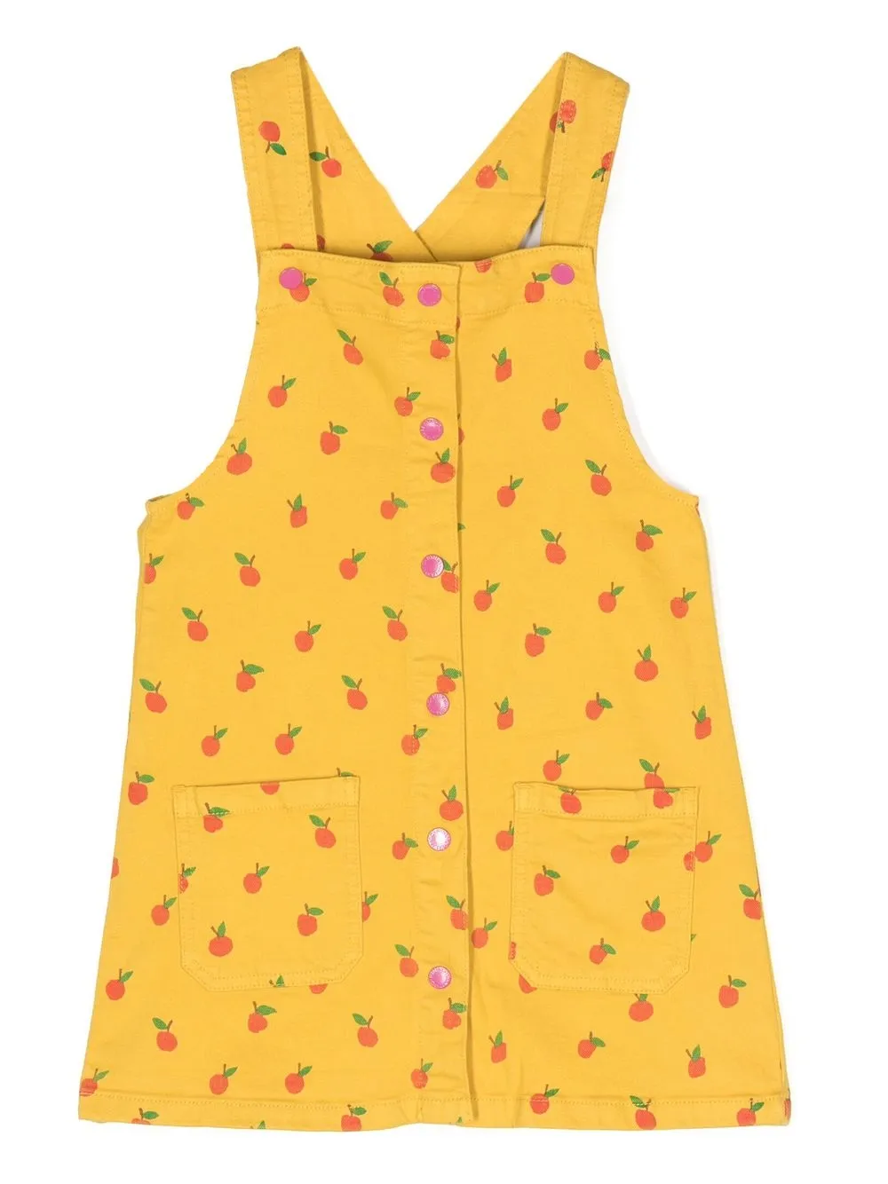 

Stella McCartney Kids apple-print overall dress - Yellow