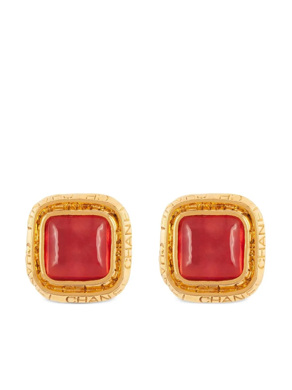 

CHANEL Pre-Owned aretes de clip 1996 - Dorado