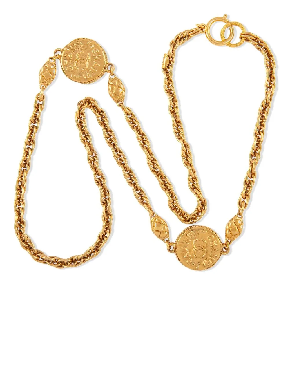 

CHANEL Pre-Owned 1980s chain-link medallion necklace - Gold