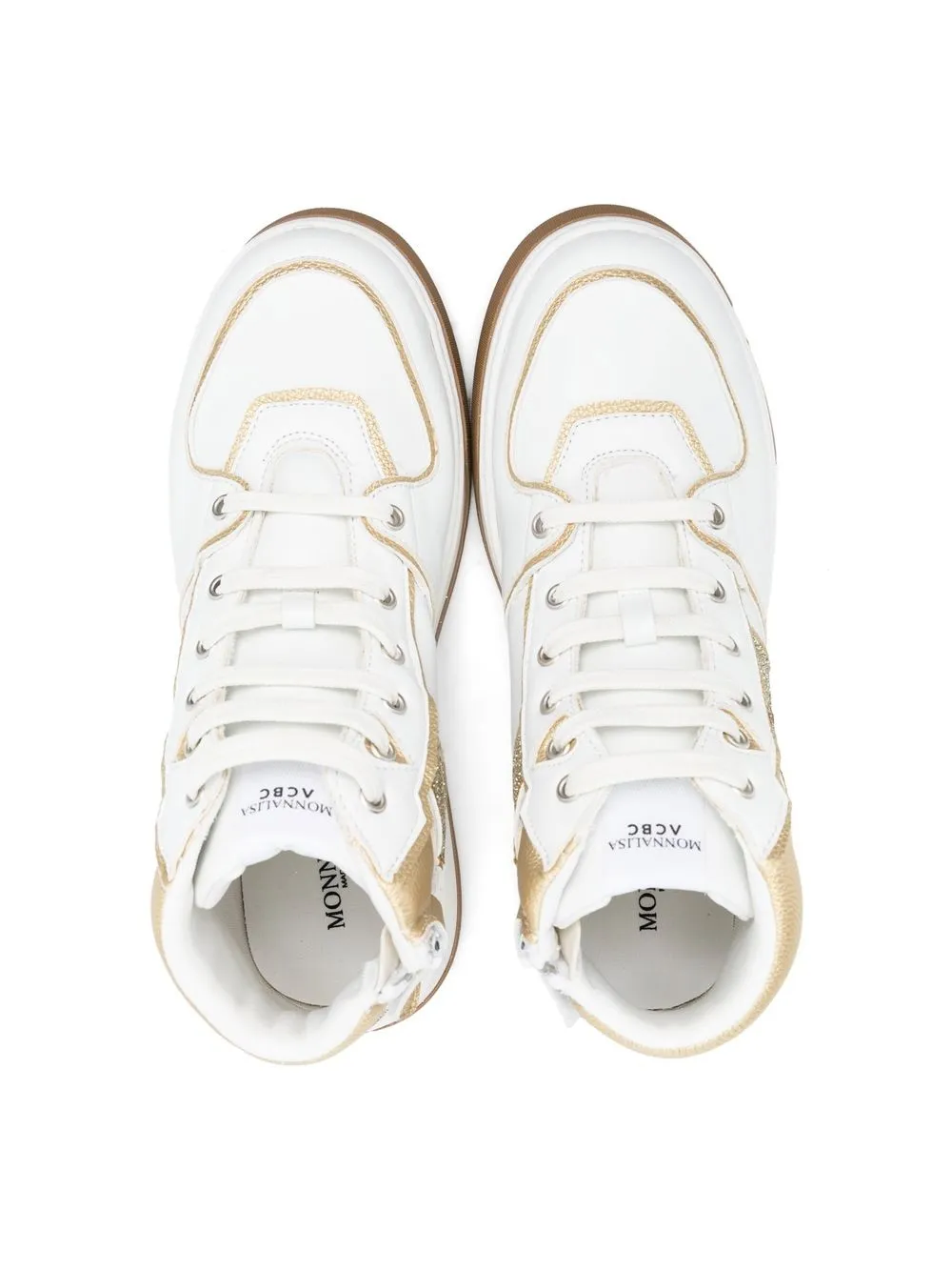  Monnalisa High Top Sneakers Mit Logo Patch   Weiß 