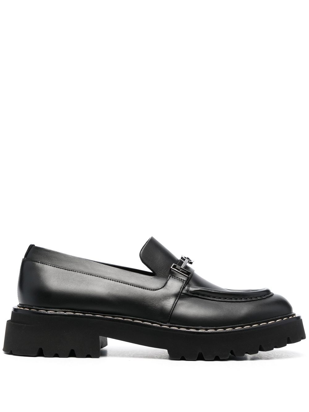 

Ferragamo mocasines con logo Gancini - Negro