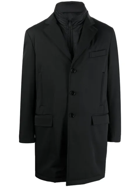 double-layer single-breasted coat