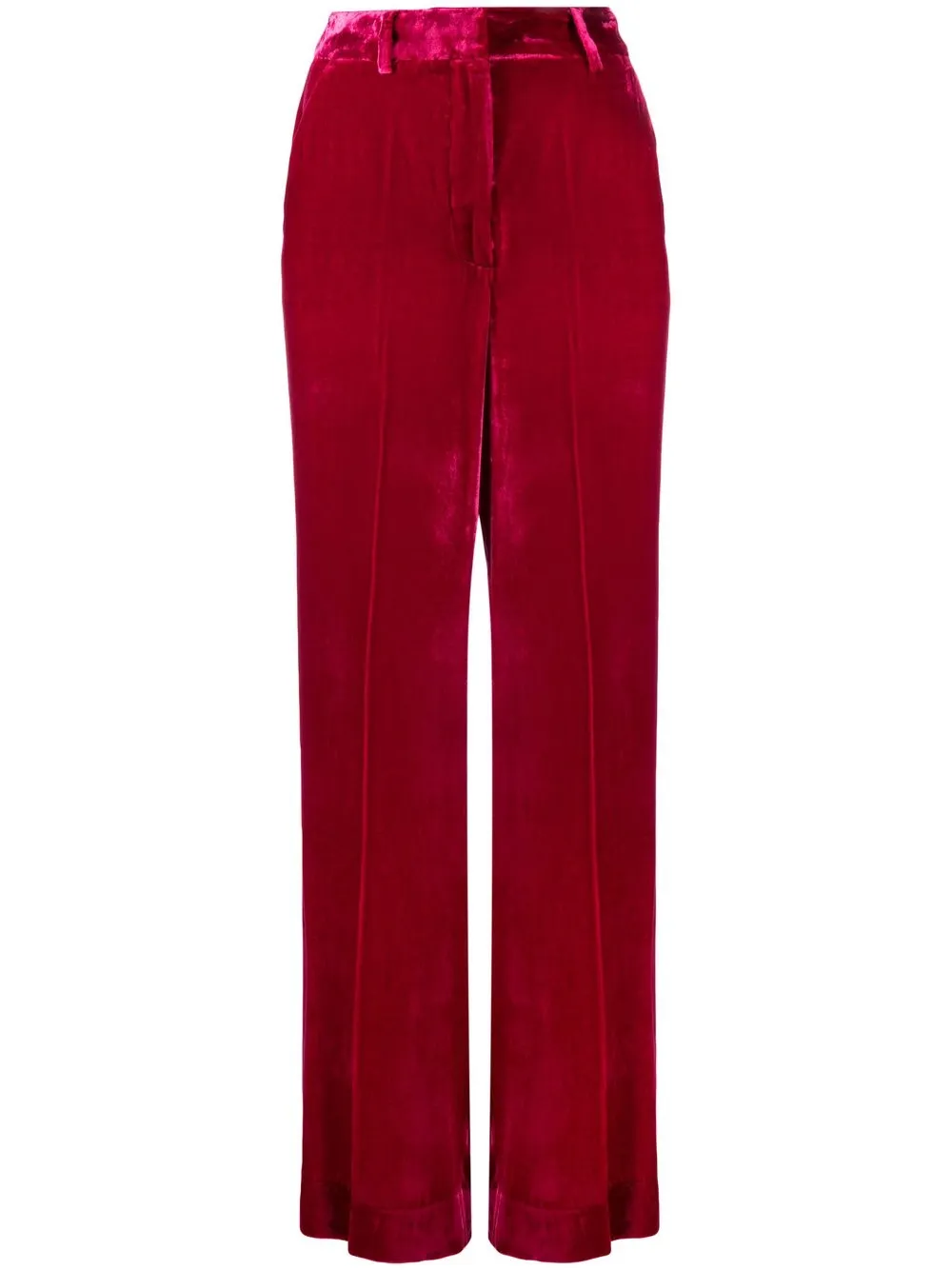 

P.A.R.O.S.H. velvet wide-leg trousers - Red