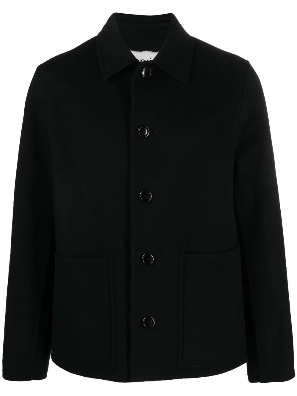 

AMI Paris buttoned-up shirt jacket - Black