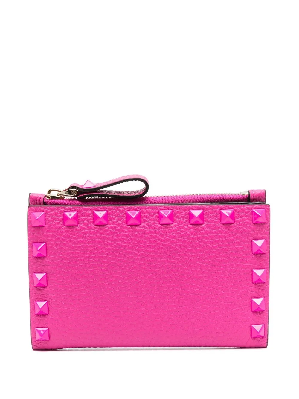 

Valentino Garavani Rockstud leather clutch - Pink
