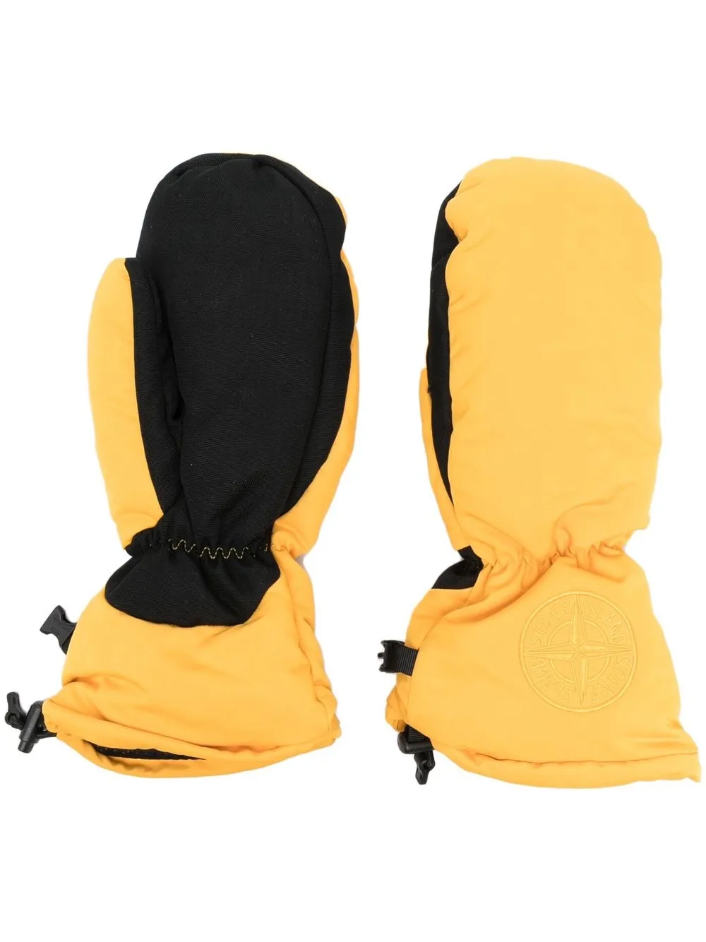 

Stone Island guantes con logo bordado - Amarillo