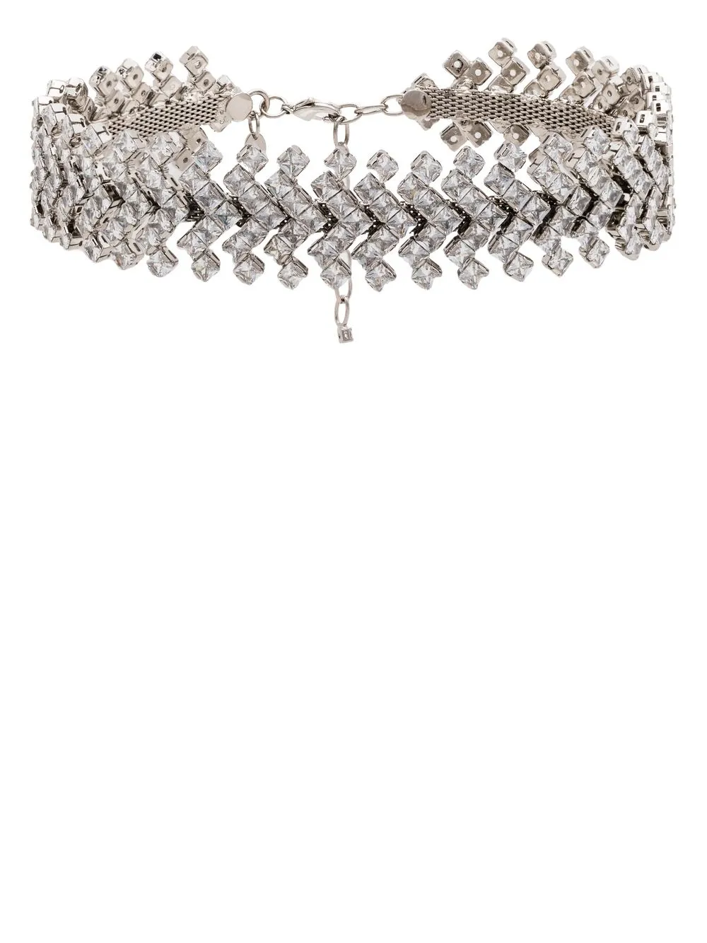 

Alexandre Vauthier chevron embellished chocker necklace - Silver