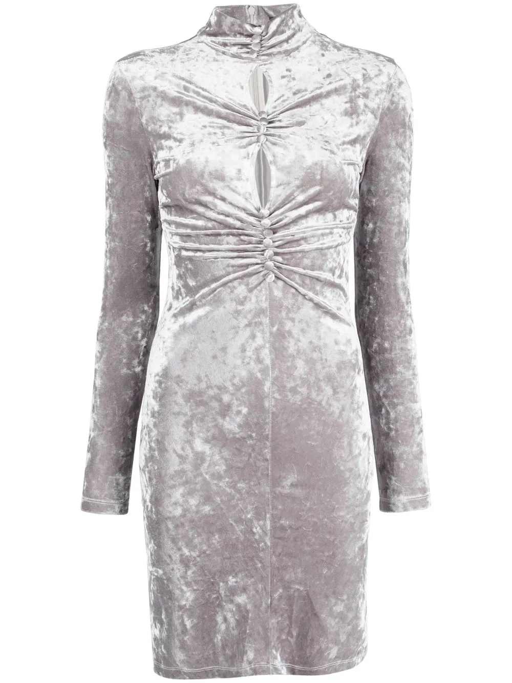 

Isabel Marant long-sleeve velvet-effect dress - Grey