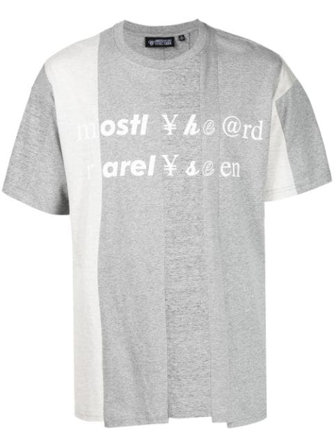 Mostly Heard Rarely Seen Spliced logo-print cotton T-shirt 