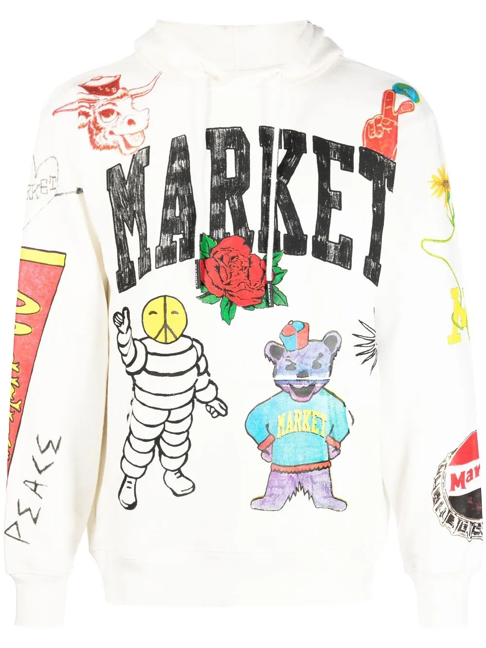 

MARKET graphic-print hoodie - Neutrals