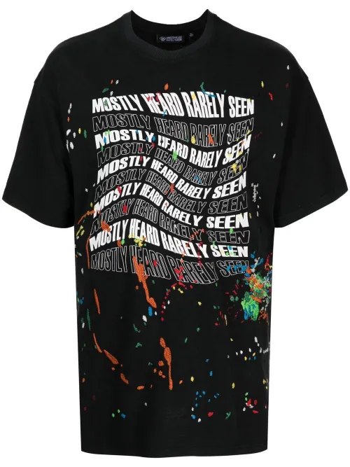 T-shirt à effet taches de peinture - Mostly Heard Rarely Seen - Modalova