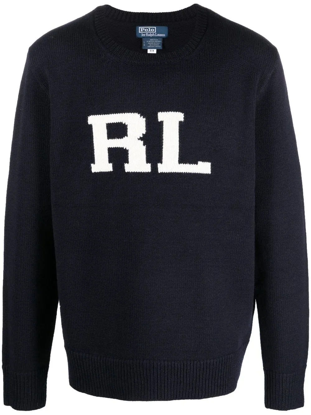 

Polo Ralph Lauren intarsia knit-logo jumper - Blue