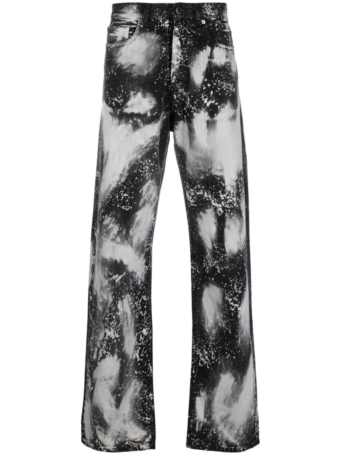 DARKPARK Christopher paint-print jeans black | MODES