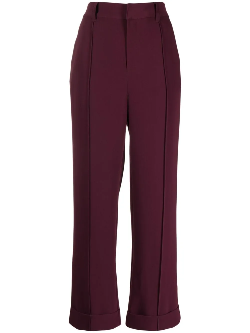 

Cinq A Sept raised-stitch wide leg trousers - Red