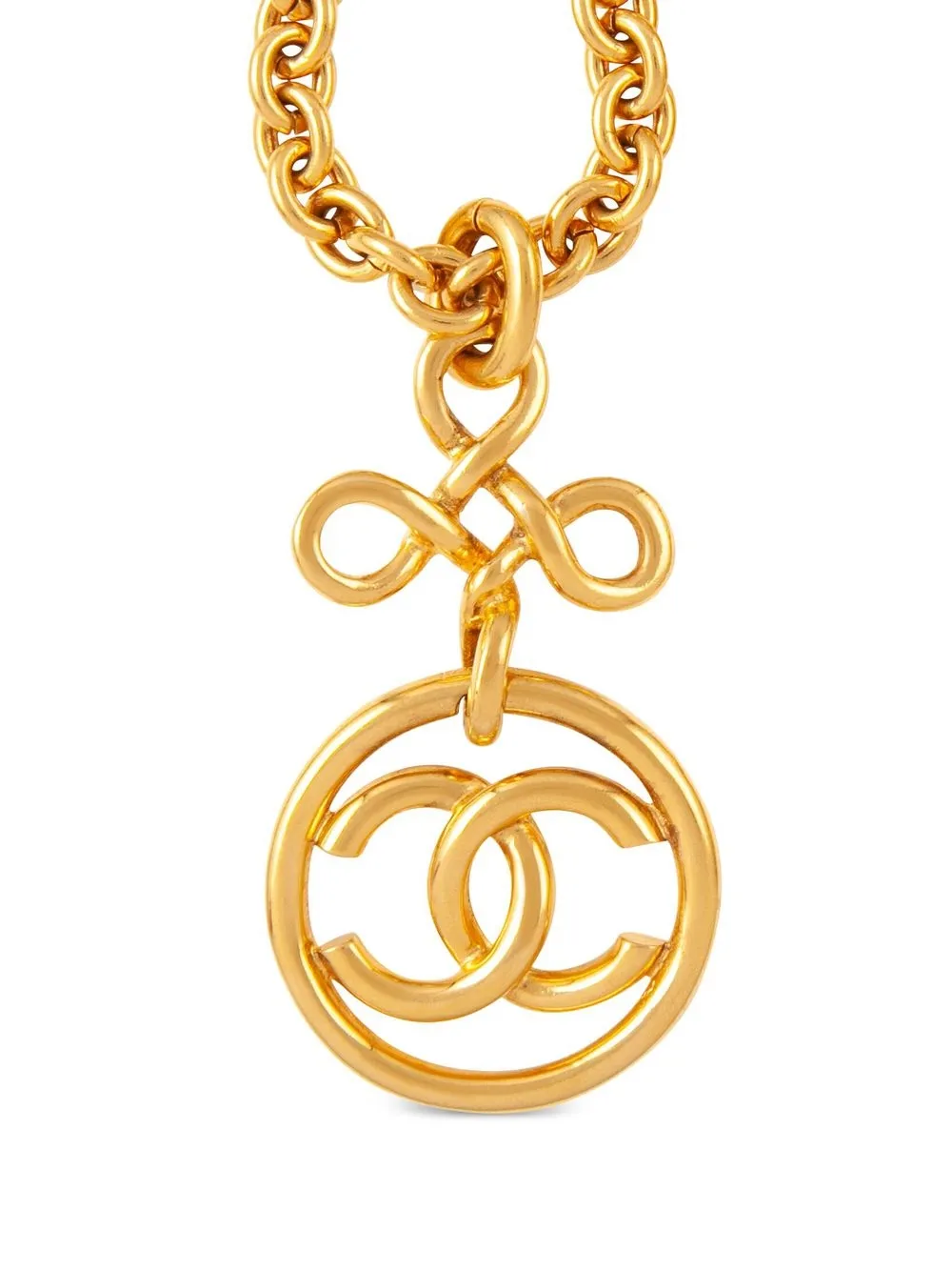 

CHANEL Pre-Owned 1993 CC pendant necklace - Gold